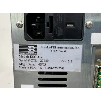 Brooks PRI Automation 6-0002-0325 ESC-212 Robot Controller